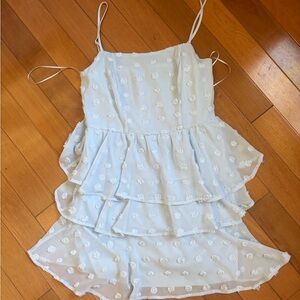 Trixxi Light Blue Textured Dress